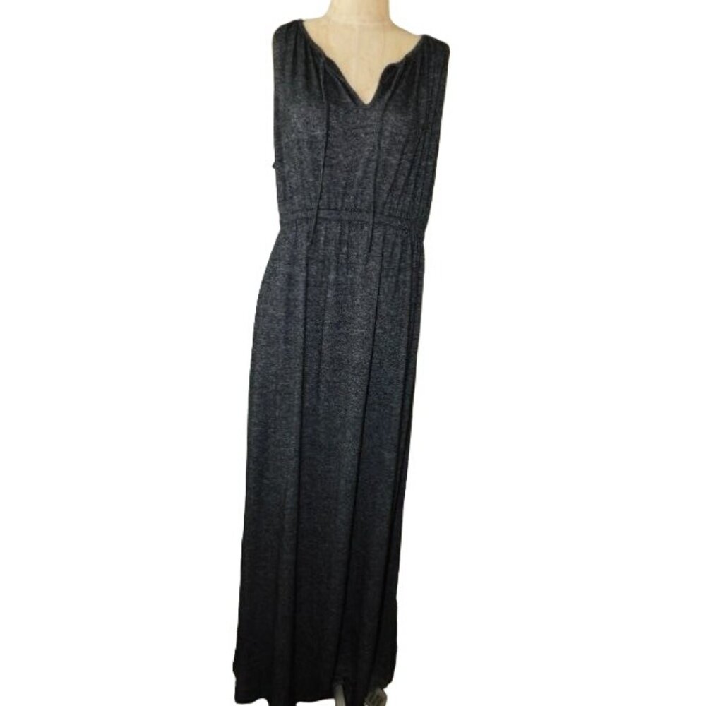Ann Taylor LOFT Size LM Medium Large Heather STRETCH Knit Maxi  Dress
